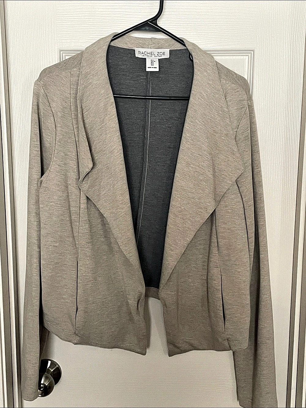 Rachel Zoe Draped Blazer in Gray Size Large Like New